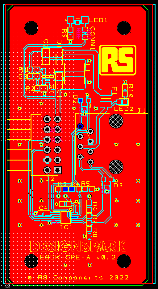 ESDK CRE-A board layout
