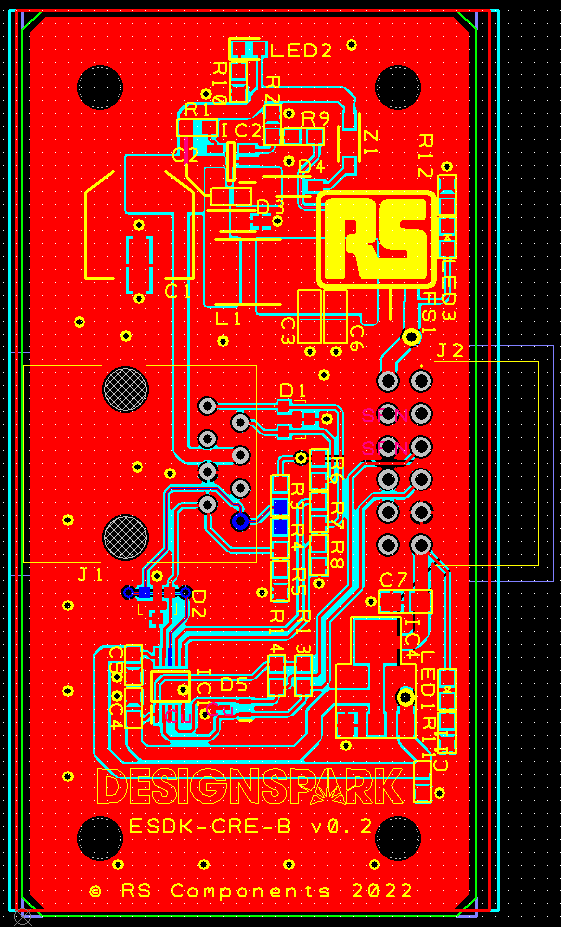 ESDK CRE-B board layout